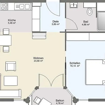 Residenz Bel Vital In - Wg21 Mit Balkon Und Seitlichem Meerblick Apartment